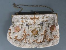 Longchamp vintage evening bag with fine beaded decoration, 11 x 16cm