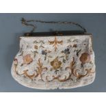 Longchamp vintage evening bag with fine beaded decoration, 11 x 16cm