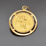 An 18ct gold St Christopher pendant, 6.2g