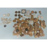 A small amateur collection of UK coinage with some silver content including Victorian and a