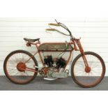 Circa 1919 vintage New Imperial / AJS V-twin flat tank motorcycle, the AJS engine dated 1919, with