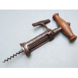 Vintage corkscrew with patent type rack mechanism, length 20cm