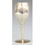 Modern hallmarked silver goblet with gilt wash interior, Birmingham 1988 maker S J Rose & Son,