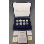 Seven Westminster The World at War silver proof coins cased with certificates and a Heroes of D-