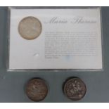 1892 Jubilee Victoria crown together with an 1899 veiled head example and a Maria Theresa in