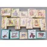 Seventeen vintage novelty pencil sharpeners in original boxes