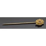 Victorian 9ct gold stick pin set with a diamond, in original box