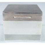 Unusual Art Deco hallmarked silver cigarette or tobacco box with four compartments, London 1934