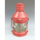 Ship's 'Not under command' navigation lamp, height 60cm