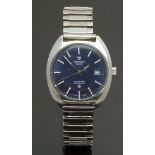 Tissot Seastar automatic gentleman's wristwatch ref. 44585 with date aperture, blue dial, steel