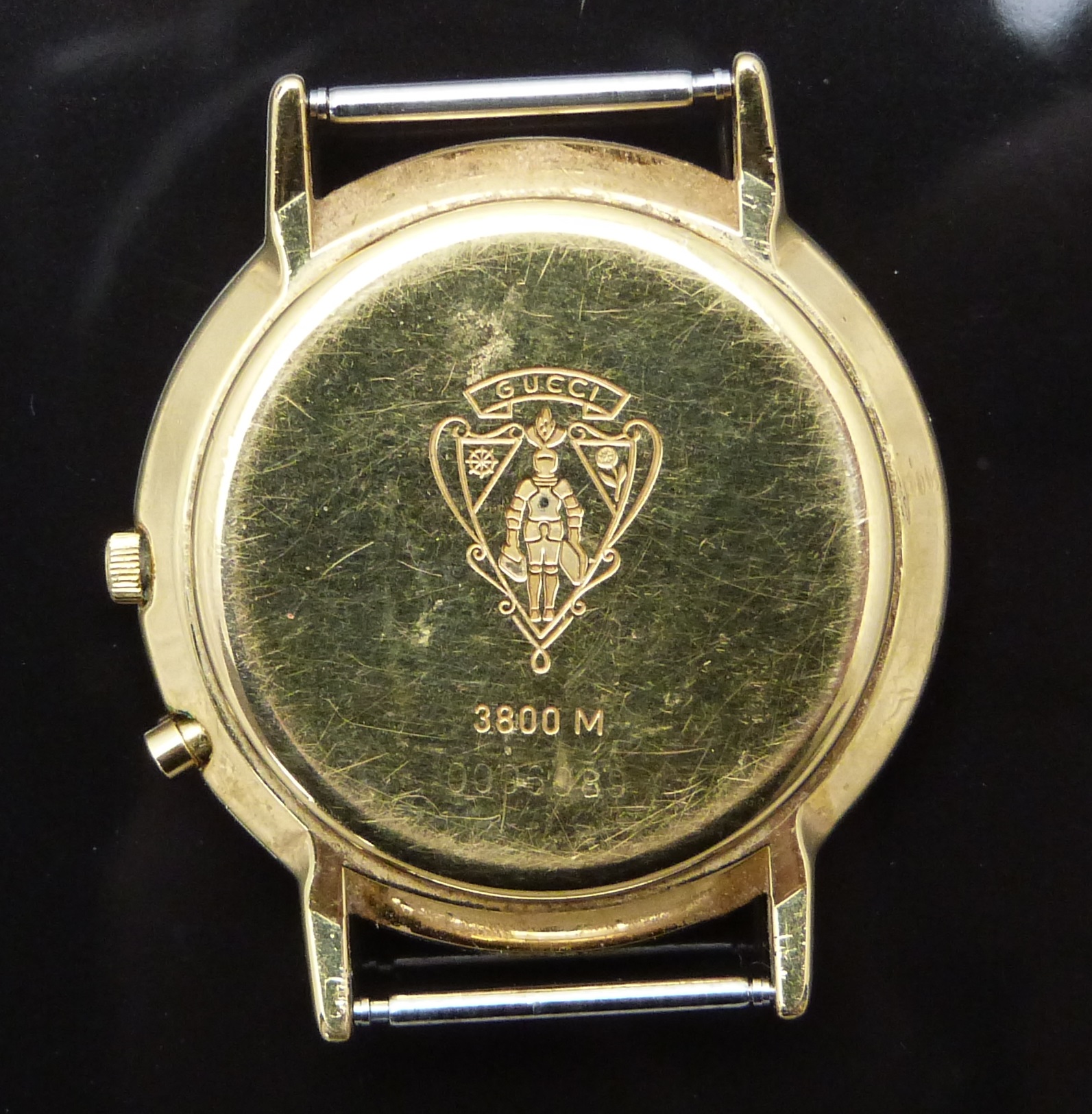 Gucci gentleman's wristwatch ref. 3800M with date aperture, subsidiary seconds dial, blued hands, - Image 3 of 3