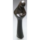 African or similar sculpture of a lady, signed to rear Zinjobo, height 39cm