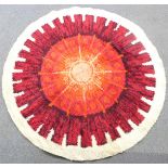 A retro 1960's/70's circular rug, diameter 200cm