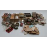 A large quantity of mainly pocket watch parts and spares, many new, including glasses, crowns,