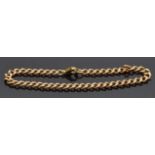 A 9ct gold curb link bracelet, 9.2g