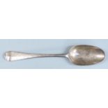 Georgian bottom hallmarked silver table spoon, London 1768, maker Robert Sallam, length 21cm, weight