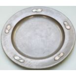 Archibald Knox for Liberty & Co Art Nouveau or Arts and Crafts Tudric pewter shallow dish with
