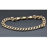 A 9ct rose gold curb link bracelet, 15.4g