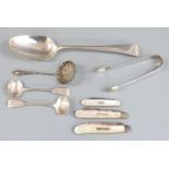 Georgian hallmarked silver table spoon, London 1795 maker  Richard Crossley, length 22cm, further
