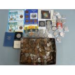 A collection of world and UK coinage etc, 19thC onwards, some silver content