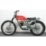 1969 Cotton 37A lightweight 250cc trials motorcycle with green painted replica frame, fully restored