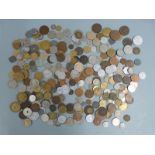 An amateur collection of world coinage, 18thC onwards includes 1726 Hamburg two shilling coin,