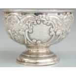 Cardiff Windsor Photography Society Edward VII hallmarked silver presentation bowl with engraved