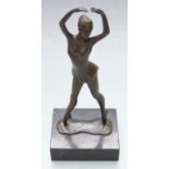 Bronze figure of a ballet dancer with impressed "Batrioton" to base, height 26cm
