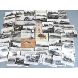 Approximately 80 mainly railway interest postcards mainly depiciting LNER steam locomotives,