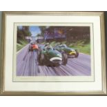 Nicholas Watts signed limited edition (572/750) print "British Racing Green" also signed by Tony