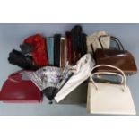 Collection of vintage handbags including Debenham and Freebody, London & Waldybag, a gentleman's