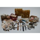 A large quantity of wristwatch parts including many new boxed and cased together with a selection of