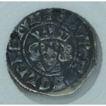 Edward II hammered penny, dark tone, Canterbury Mint, EDWA obverse