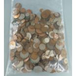 A collection of sundry UK coinage, George III onwards, together with a quantity of overseas