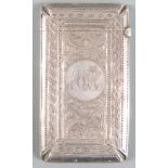 Victorian hallmarked silver card or similar case, Birmingham 1885 maker's mark H&T, length 8cm,