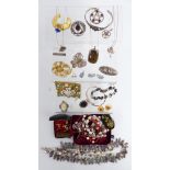 A collection of jewellery including brooch marked Boucheron Paris, silver bangles, silver brooch,
