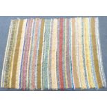 A retro striped woven rug, 176 x 220cm