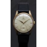 Omega 9ct gold gentleman's wristwatch ref. 13339 with inset subsidiary seconds dial, gold hands