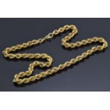 A 9ct gold rope twist necklace, 8.7g