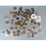 A collection of various UK and overseas sundry coinage, includes 1970 proof two shillings, small