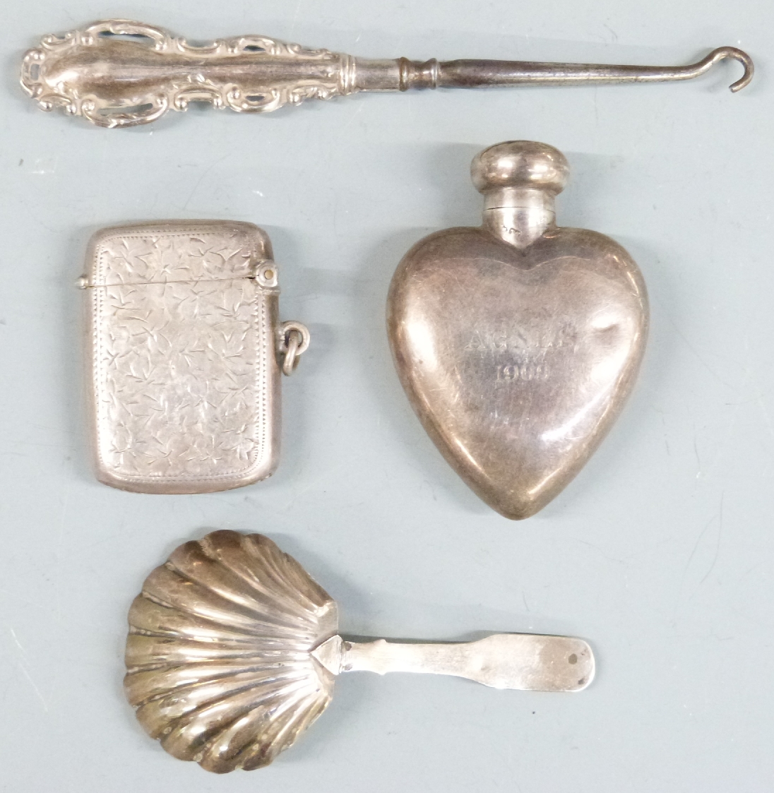 Georgian hallmarked silver caddy spoon, Birmingham 1825 maker Ledsam & Vale, Sampson Mordan or - Image 2 of 5