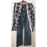 A pair of dvb jeans by Victoria Beckham, waist 26 and a Dolce & Gabbana blouse, size 42