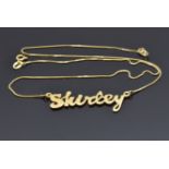 An 18ct gold 'Shirley' necklace, 4.5g