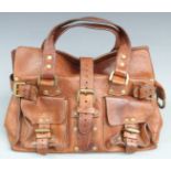 Vintage Mulberry 'Roxanne' oak Darwin leather bag