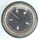Vintage car or aeroplane altimeter gauge maked to face Heightometer to measure up to 4,000ft, with
