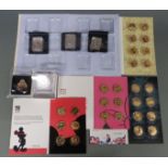Gold plated collectable 50p coin sets in presentation packs to include Disney (Mickey Mouse etc)
