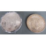 Two USA one ounce fine silver walking Liberty dollars 1986 and 1994