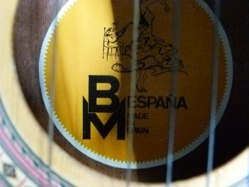 BM Espana Spanish folk acoustic guitar fitted with nylon strings together with a 3/4 size folk - Image 2 of 4