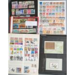A stockbook of European stamps, loose Hagner sheets of Europe, South Africa etc, Chinese mini sheets