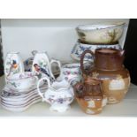 Collection of ceramics including Royal Doulton Seriesware pedestal bowl, stoneware jugs, Grays